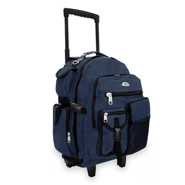 Mochila con Ruedas Everest Deluxe Azul Marino 34x18x47 cm