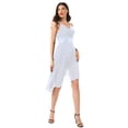 thumbnail image 2 of Haitryli Women Sleeveless Lyrical Modern Dance Dress Sequin High Low Flowy Performance Outfit White S, 2 of 7