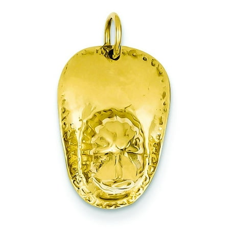 14K Yellow Gold 3D Firemans Hat Charm Firemen Jewelry