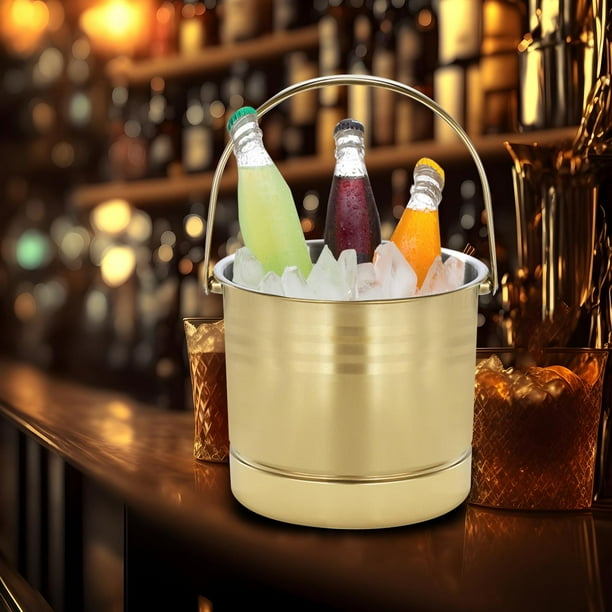 Cubo de Hielo de Acero Inoxidable 1.6L Dorado Macarena
