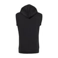thumbnail image 3 of Adult Triblend Fleece Sleeveless Hooded Sweatshirt - BLACK - M, 3 of 3