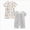 A53-Light Blue & Light Gray, variant on 2Pcs Baby Boy Solid Color Romper Infant Ruffle Sleeve Bodysuit One Piece Outfit Toddler Jumpsuit clothes,Breathable 6-12 Months 12-24 Months 2t 3t 4t 5t 6t 7t 8t 9t Children 0-6 Months