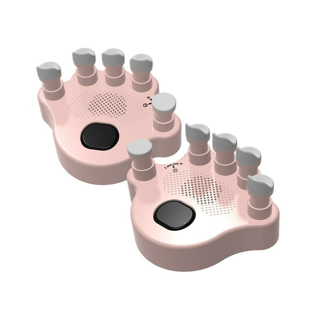 TFixol Dual Piano Finger Trainer with Built-in Piano Sound and Speaker, Pink - Hand Posture Corrector for Practice, Battery Not Included (3 AAA Required)