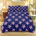 thumbnail image 2 of ZIATUBLES 3 Pieces King Size Duvet Cover Set, Patriotic Star Print, Soft Polyester All-Season Bedding, 1 Duvet Cover and 2 Pillowcases, Comfy Bed Lines for Home, Dorms, 2 of 8