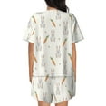 thumbnail image 3 of Picia Retro Rabbit Pajamas Sets for Women Soft Short-Sleeved Pjs with Lounge Shorts Two Piece Sleepwear-X-Large, 3 of 9