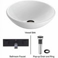 thumbnail image 3 of Vigo White Phoenix Stone Glass Vessel Sink with Antique Rubbed Bronze Wall Mount Faucet, 3 of 6
