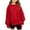 Red, variant on AherBiu Crewneck Sweatshirt for Girls Teens Baby Clothes Drop Shoulder Oversized Lightfleece Lined Pullover Tops