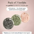 MainBasics Bath Shower Loofah Sponge Pouf Body Wash Scrubber (Set of 3
