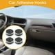 thumbnail image 2 of Ganchos para asiento de automóvil universales Unique Bargains 4 Pcs para cada automóvil, SUV, furgoneta, camión, ganchos adhesivos de metal resistente con rhinestone negro 0.91"x0.91", 2 of 7