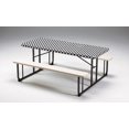 thumbnail image 2 of 12/Case Bulk Black Check Stay Put 29" x 72" Table Covers, 2 of 3