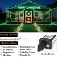 thumbnail image 2 of Tcamp 105FT 300 LED Green Christmas Tree Lights Outdoor Indoor String Lights End to End Plug, 8 Modes Christmas String Lights Waterproof UL Certified Fairy Lights for Christmas Wedding Holiday, 2 of 8