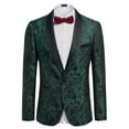 thumbnail image 6 of COOFANDY Men's Floral Dinner Jacket Blazer Stylish Jacquard Suit Jacket Party Wedding Prom Tuxedo Dress Jacket, 6 of 10