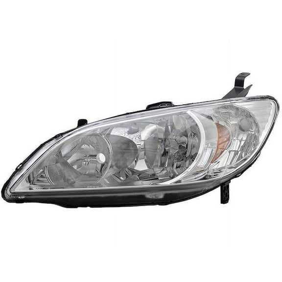 Left Driver Side Headlight Assembly - Halogen - Compatible with 2004 - 2005 Honda Civic
