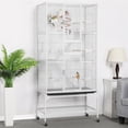 thumbnail image 2 of Yaheetech 69''H Extra Large Rolling Metal Pet Cage with Detachable Stand, White, 2 of 7
