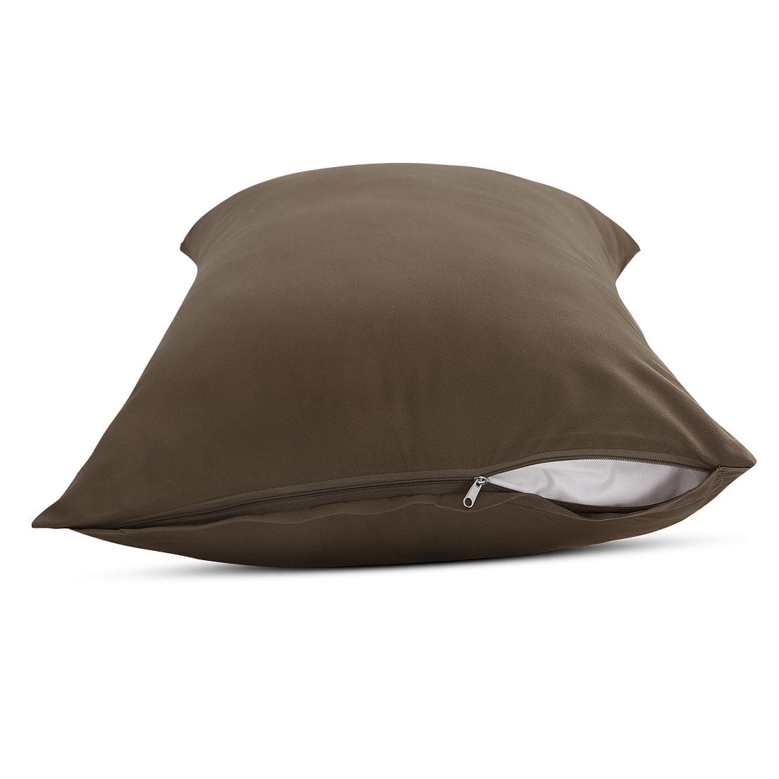 Unique Bargains 2 Packs Brushed Microfiber Body Pillowcase Brown 20" x 48"
