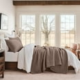thumbnail image 2 of EVERGRACE Cotton Coverlet Set Full Queen Size 3 Pieces, Lightweight Soft Ribbed Matelassé Bedspread Quilt Set, Cozy Oversized Quilted Bedding Set with 2 Pillow Shams for All Seasons, Mocha Brown, 2 of 8