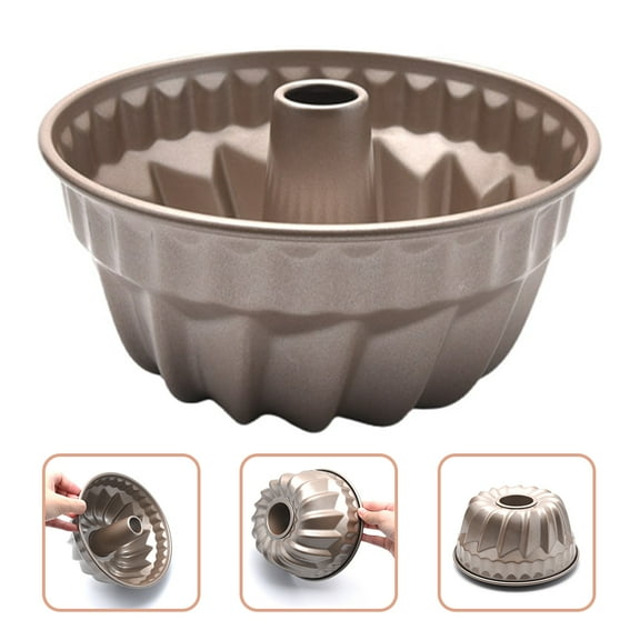 HAMPPLIES Hollowed Ring Shape Cake Mold Golden 1Set 7.00X4.72X3.42in