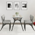thumbnail image 4 of 5-Piece Dining Table Set for 4, Modern Kitchen Table with 4 Boucle Chairs, Rectangular Dining Table with Storage Shelf for Breakfast Nook, Apartment, Compact Homes, 4 of 8