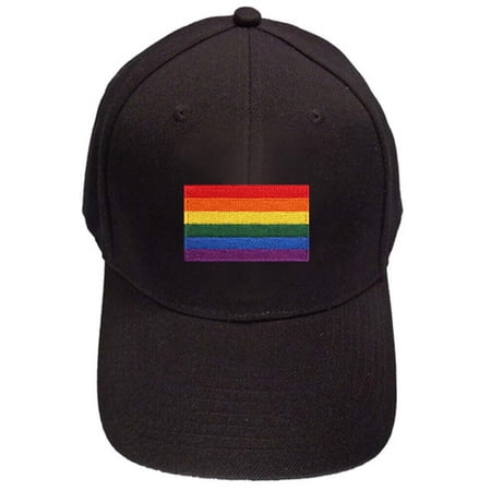 Pride Shack - Black Baseball Hat Rainbow Flag LGBT Gay and Lesbian Pride Cap