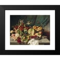 thumbnail image 2 of Hans Zatzka 18x14 Black Modern Framed Museum Art Print Titled - Fruit Testillion Life, 2 of 5