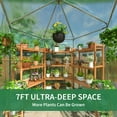 thumbnail image 3 of Polar Aurora 7x7x7.3 ft Walk-in Greenhouse,With Heavy-Duty Metal Frame and 180g Double Layer PE Cover, Indoor and Outdoor Green house Kit for Garden/Patio/Backyard, 3 of 7