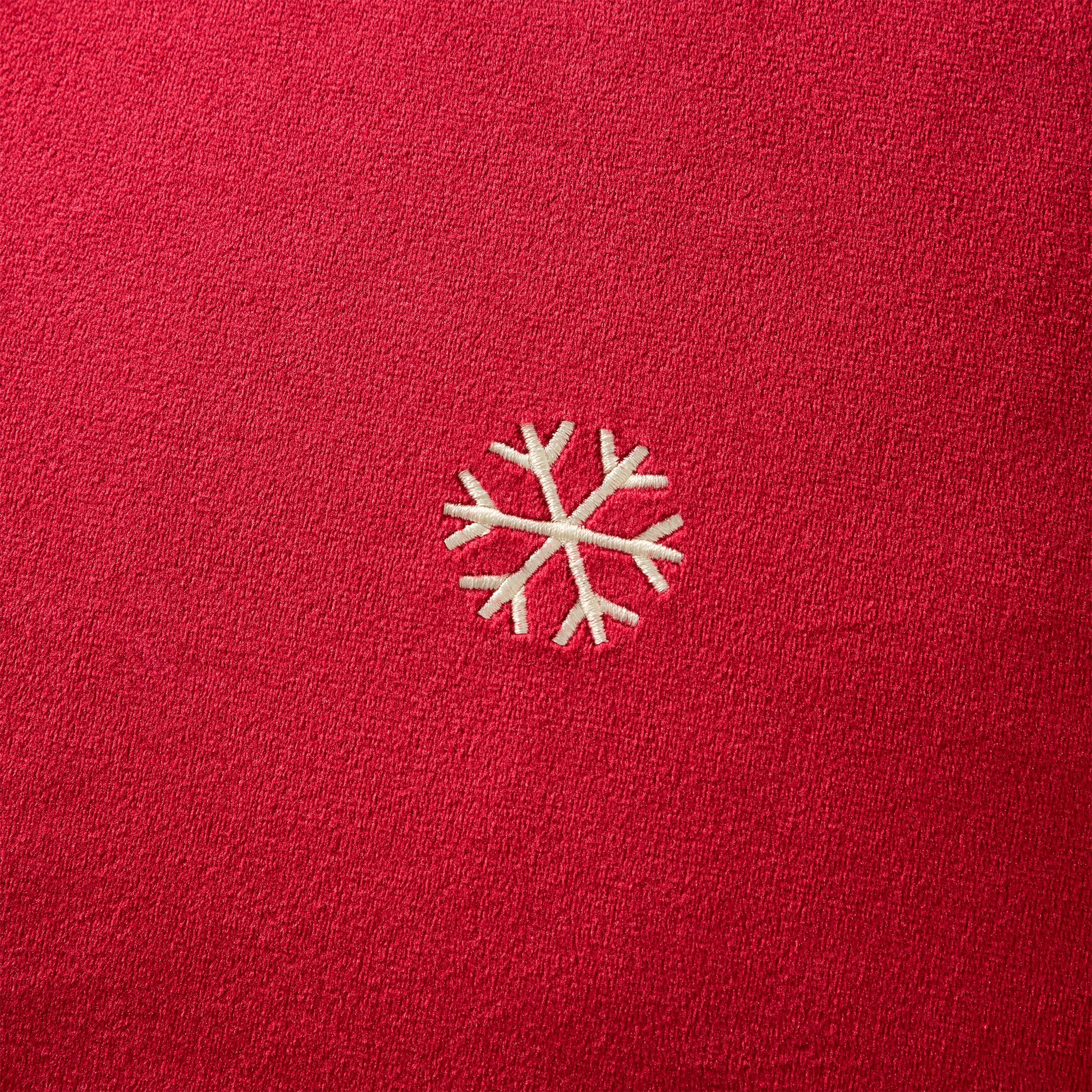 My Texas House 18" x 18" Red Velvet Snowflake Decorative Pillow Cover