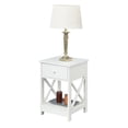 thumbnail image 5 of Home Square Furniture One-Drawer End Table in White Wood Finish - Set of 2, 5 of 5