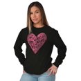 thumbnail image 5 of Love Quote Listen Your Heart Romantic Women's Long Sleeve T Shirt Brisco Brands X, 5 of 6