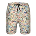 thumbnail image 3 of Balery Famous Places Traje de Baño Estilo Hawaiano para Hombre, Shorts de Secado Rápido con Bolsillos-Small, 3 of 6