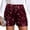 Z297Wine, variant on Womens Sequin Sparkle Shorts Elastic Waist Straight Sparkly Party Clubbing Mini Shorts Gold L