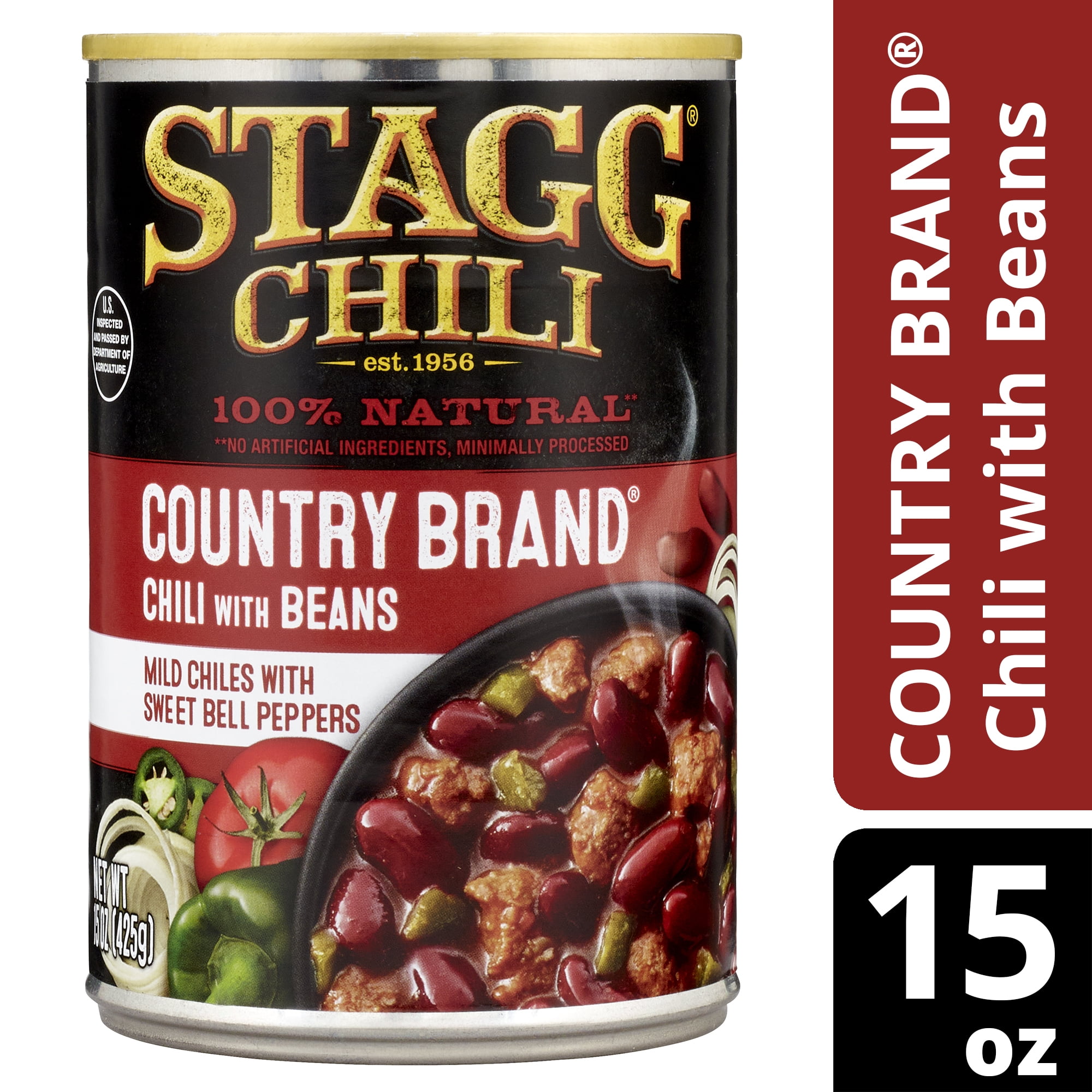 Stagg Country Brand Chili with Beans, 15 Ounce