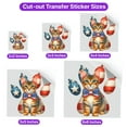 thumbnail image 5 of Patriotic Manx 4th of July Independence Paws Cutout Transfer Sticker Cat Lover Kitten Owner Gifts Transparent Decal Art Decor - 02010, 5 of 5