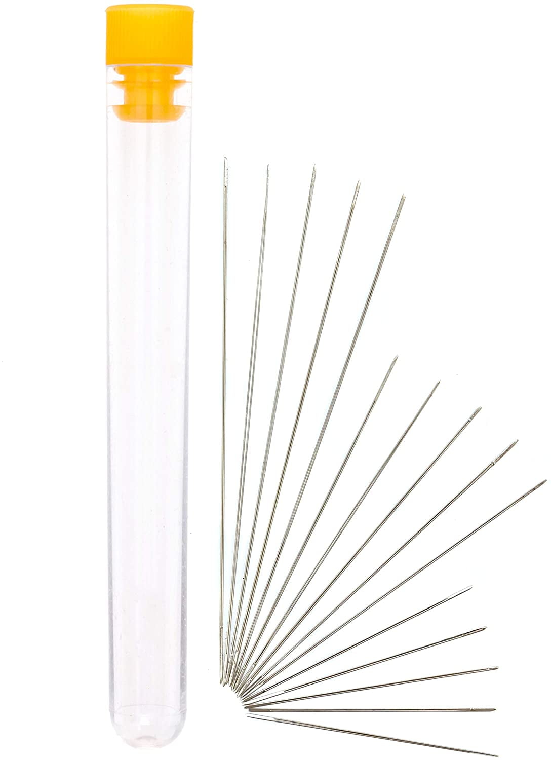 Impresa 15-Pack Big Eye Beading Needles 3 Sizes (Color May Vary)