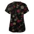 thumbnail image 5 of Garbnen Christmas Scrub Shirts for Women V Neck Short Sleeve Workout Tops for Women Thanksgiving Holiday Nurse Uniforms with Pockets S-5XL, 5 of 5