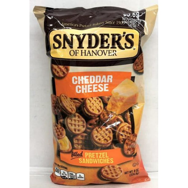 Snyder's Of Hanover Cheddar Cheese Filled Pretzel Sandwiches Snyders 8