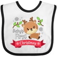thumbnail image 3 of Inktastic Baby's First Christmas Cute Reindeer Boys or Girls Baby Bib, 3 of 4