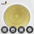 thumbnail image 3 of Impresserve 13-Inch Charger Plates, Raindrops Gold Design, Heavyweight Plastic, 8 Count – Ideal for Formal Dining, Weddings, and Special Events, 3 of 7