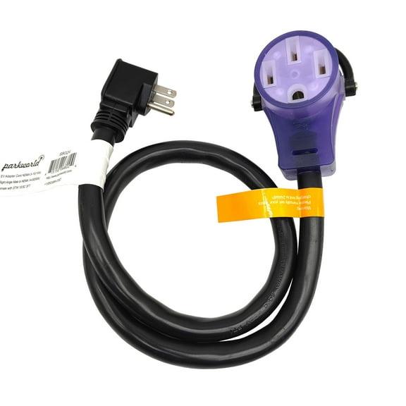 Parkworld 68024 EV Adapter Cord NEMA 5-15P to 14-50R Right Angle (ONLY for Tesla UMC or Other EV Charging, NOT for RV) (3FT)