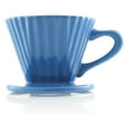 thumbnail image 3 of Ceramic Pour Over Coffee Dripper - 8oz Blue - Handcrafted Filter for Flavorful Coffee Brewing - Includes Paper Filter Compatibility (#2 & #4), 3 of 9