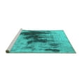thumbnail image 2 of Ahgly Company Machine Washable Indoor Rectangle Oriental Turquoise Blue Industrial Area Rugs, 2' x 3', 2 of 4
