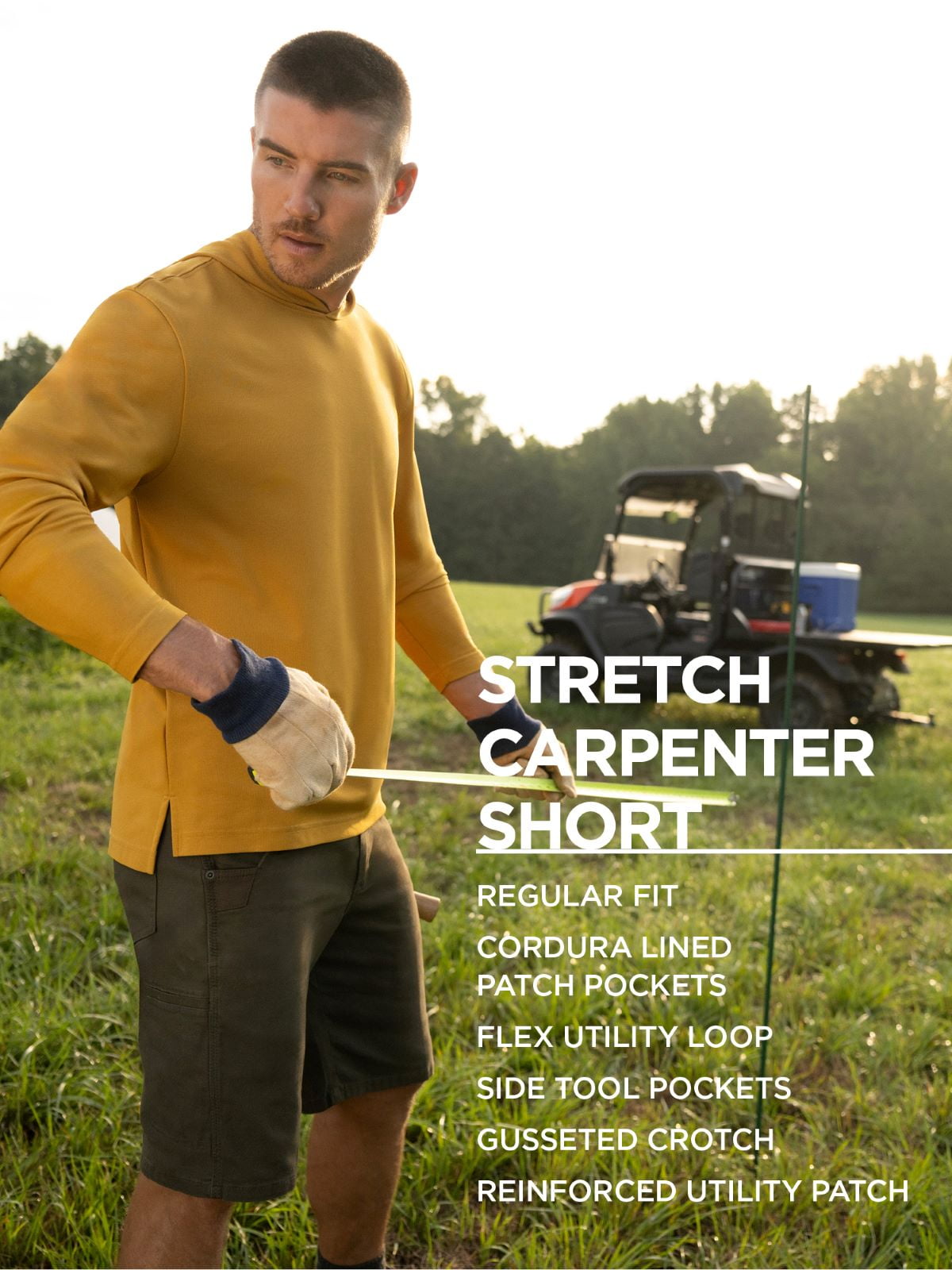 Wrangler® Workwear Men’s Modern Relaxed Fit Carpenter Short, Sizes 32-44