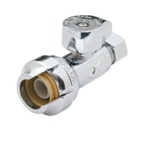 SharkBite 1/2 PTC x 3/8 Compression Brass Straight Stop Valve