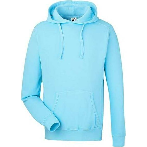 J America - Unisex Pigment Dyed Fleece Hooded Sweatshirt - 8730JA - CAPRI - S