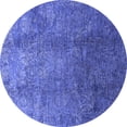 thumbnail image 1 of Ahgly Company Indoor Round Oriental Blue Industrial Area Rugs, 4' Round, 1 of 4