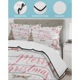 thumbnail image 3 of Twin XL Quilt Bedding Set, Pink Merry Christmas Reversible Summer Quilt 3 Pieces, Xmas Tree Snowman Eucalyptus Wood Lightweight Bedspreads Coverlets with 2 Pillow Shams for All Seasons, 3 of 5