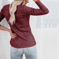 thumbnail image 5 of Women Crew Neck Fitted Tops Women Long Sleeve Henley TShirts Button Down Slim Fit Tops Long Button Up Shirt Gray 3XL, 5 of 5