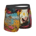 thumbnail image 3 of Daiia Yellow Daisy Cow Men's Underwear Boxer Briefs, Cotton Stretch Moisture-Wicking Underwear-Large, 3 of 9