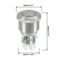 thumbnail image 3 of Latching Metal Push Button Switch 22mm Mounting Dia DPDT 2NO 2NC 24V Green, 3 of 6
