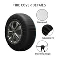 thumbnail image 6 of Kll Mushrooms And Flowers Tire Cover,Universal Wheel Tire Cover For Trailer, Rv, Suv, Truck,Camper And Many Vehicle,(15 Inch), 6 of 8