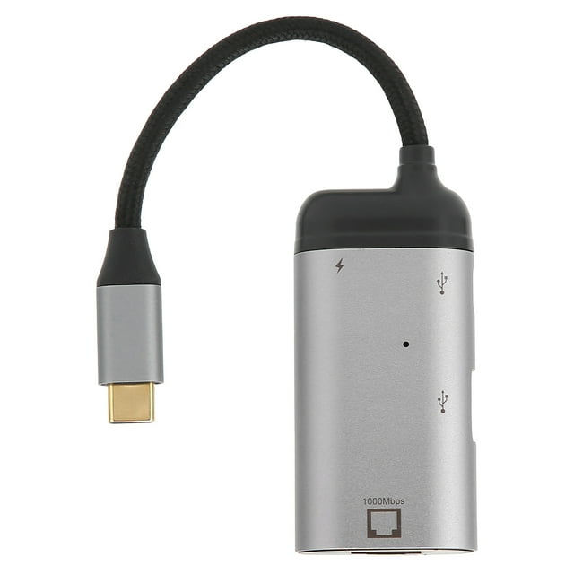 Adaptador Ethernet JORINDO 3 en 1 10/100/1000 Mbps PD Adaptador USB de carga rápida a RJ45 para Windows/Android/OS X/iOS